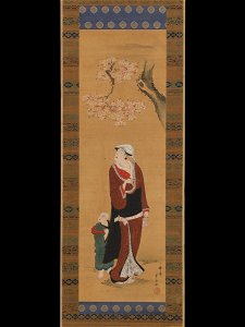 Utagawa Toyohiro - Woman and Child under a Cherry Tree - 2015.300.149 - Metropolitan Museum of Art