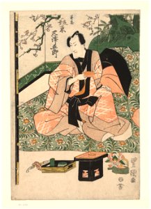Acteur Bando Mitsugoro III in de rol van Kizo.-Rijksmuseum RP-P-1952-223