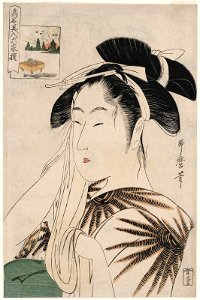 Utamaro (1795–96) Kōmei bijin rokkasen - Asahiya goke