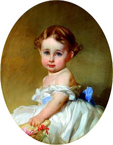 V.N.Lvova as child by I.Makarov (1867). Free illustration for personal and commercial use.