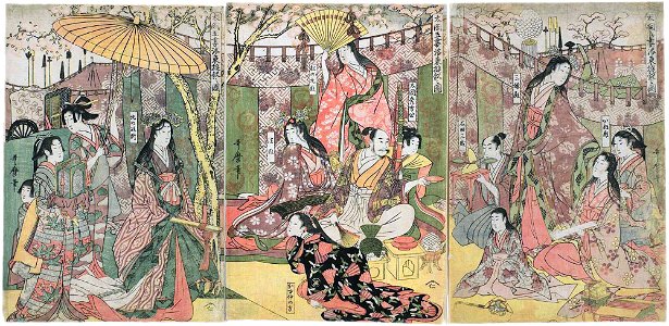 Utamaro (c. 1802–04) Taikō gosai rakutō yūzan no zuFXD