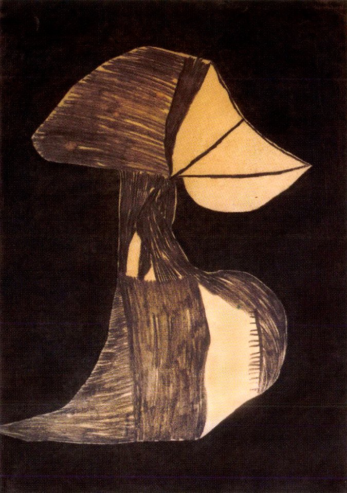 Vajda Lajos - Szénrajz fekete alapon 1939