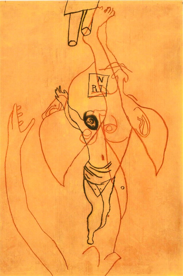 Vajda Rajzmontázs fekete arcú krisztus alakkal 1937