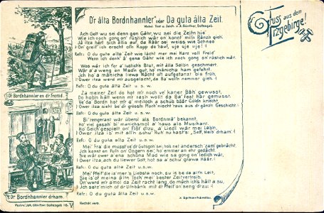 V - D'r alta Bordnhannler oder Da guta alta Zeit 1899