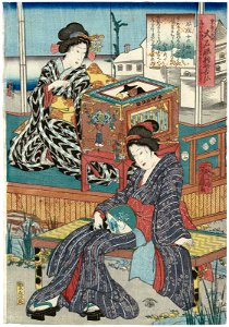 Utagawa Yoshifuji - Poems by Sei Shônagon and Izumi Shikibu