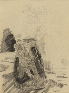Vaas met vismotief en vrouw met bloemenvaas, James Ensor, Mu.ZEE Oostende, SM000329