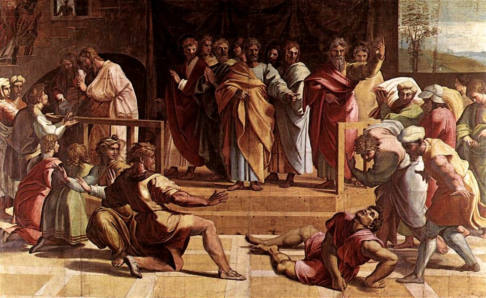 V&A - Raphael, The Death of Ananias (1515)