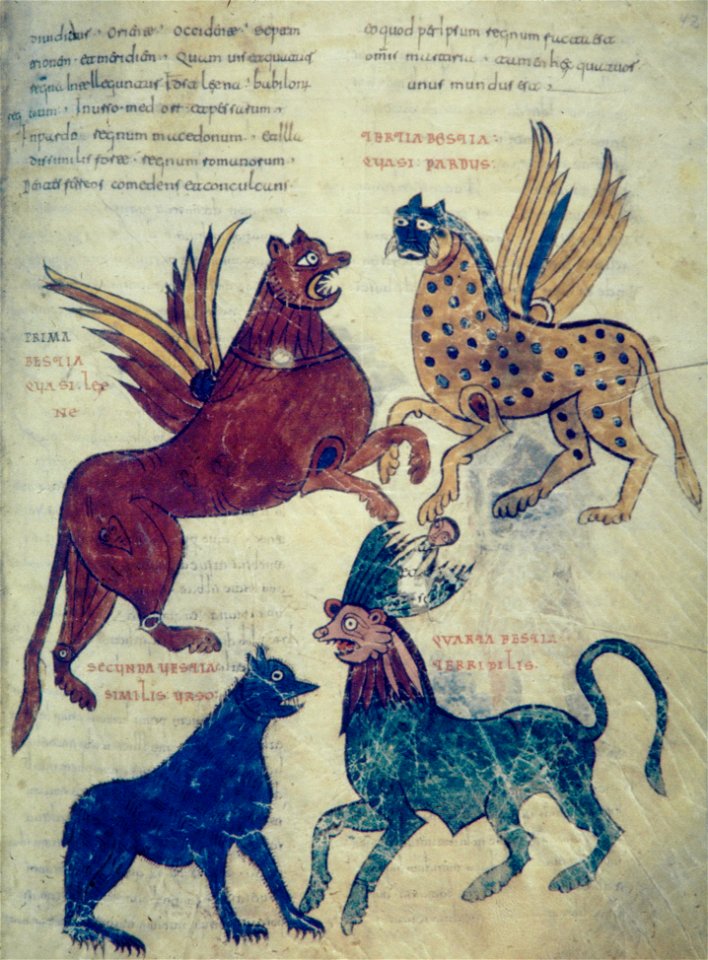 Valcavado Beatus f. 042r - Four animals