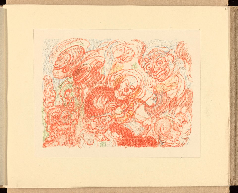 V. La Sainte Famille , print by James Ensor, , Prints Department, Royal Library of Belgium, III 59887 B (6)