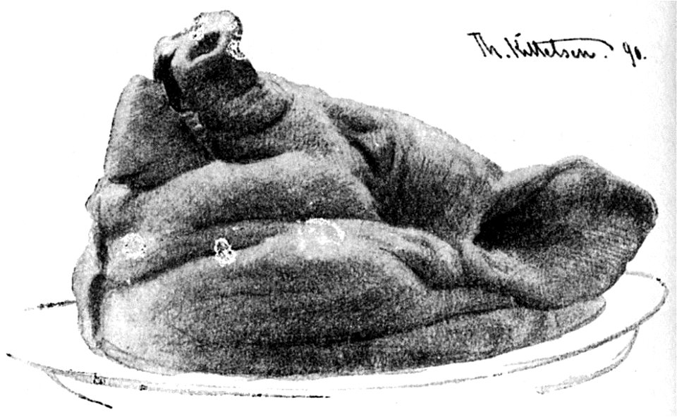 Vaart foerste syltehode - pickled pig head on platter - 1890