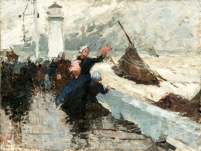 Mother and Child at Shore by Eugène Laurent Vail