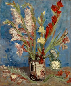 Vaas met tuingladiolen en Chinese asters - s0144V1962 - Van Gogh Museum