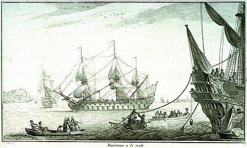 Vaisseaux à la voile vers 1760-1780 Nicolas Ozanne