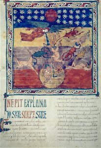 Valcavado Beatus f. 118v - Fifth trumpet