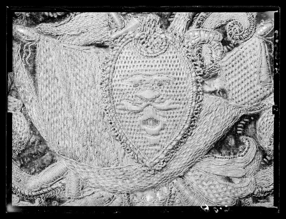 Vagnstextil, blå sammet, silver - Livrustkammaren - 53995