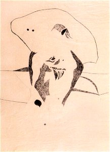 Vajda Lajos - Óriásfej sok ceruzarajzzal 1939
