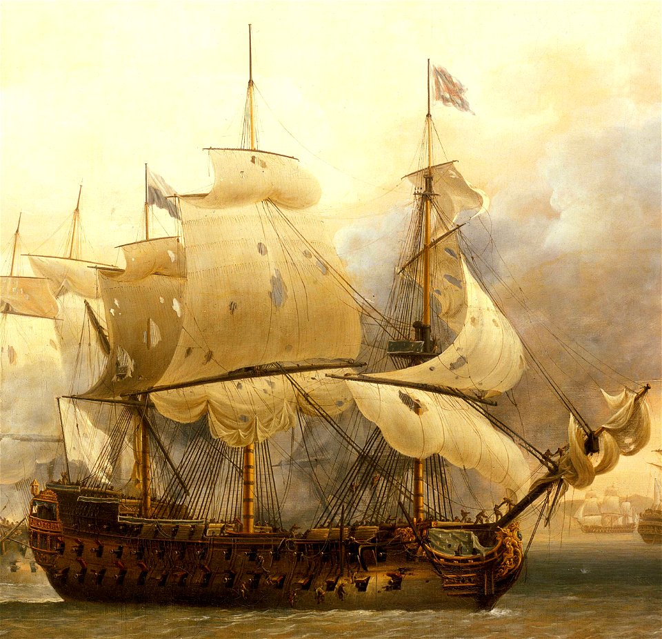 Vaisseau français le Saint-Esprit au combat en 1782