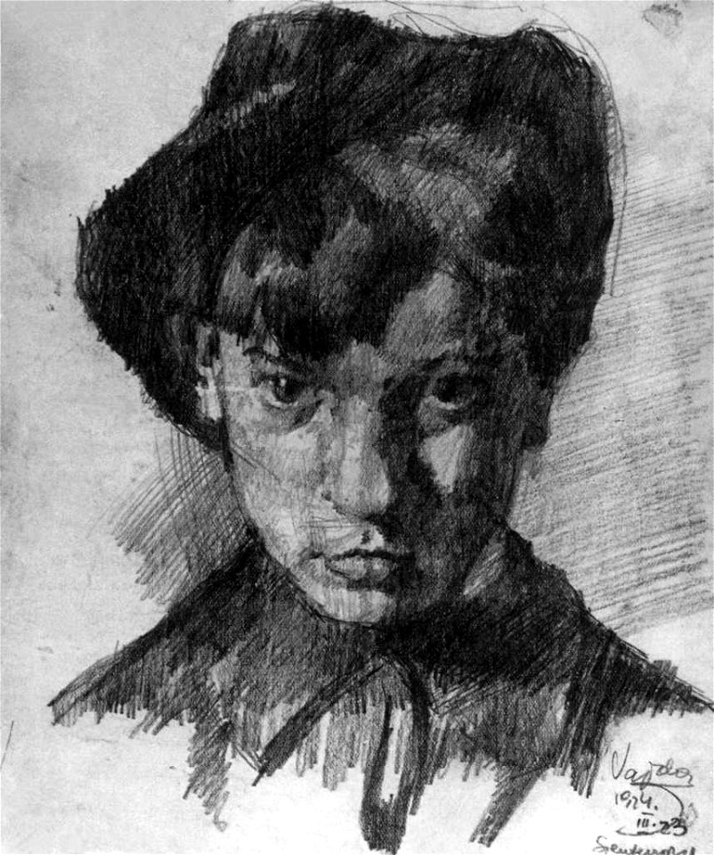 Vajda Self-portrait with Hat 1924