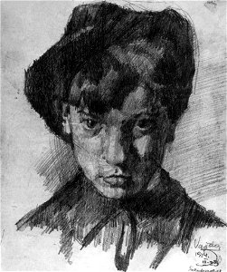 Vajda Self-portrait with Hat 1924