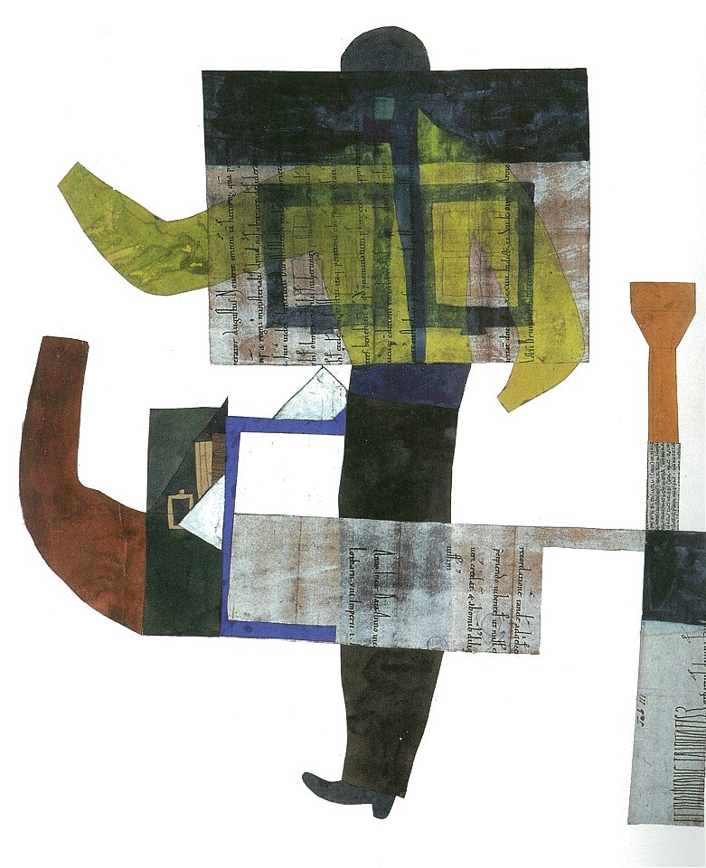 Vajda Collage with the Painter's Figure 1937