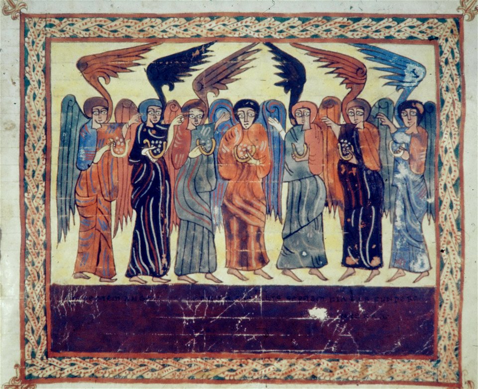 Valcavado Beatus f. 152r - Seven bowls