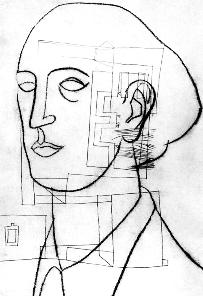 Vajda Self-portrait with Architecture 1936
