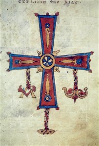 Valcavado Beatus f. 180r - Cross