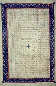 Valcavado Beatus f. 142r - Antichrist's table