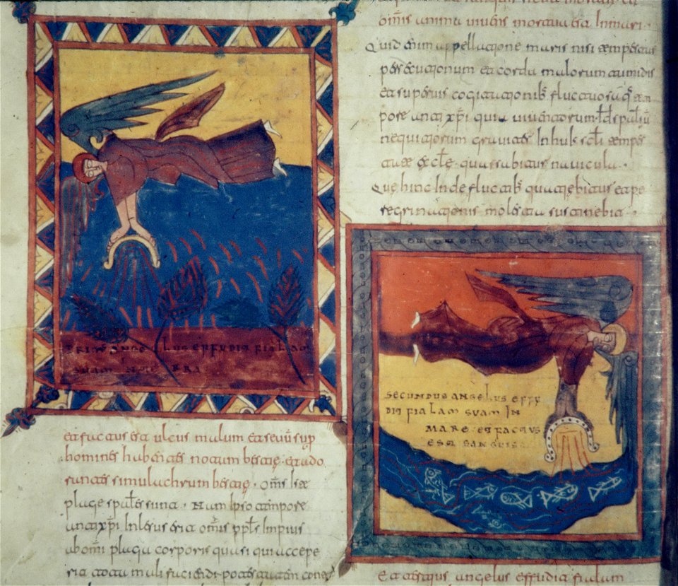 Valcavado Beatus f. 153v - First and second bowls