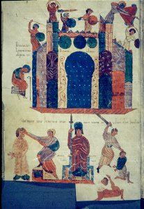 Valcavado Beatus f. 194v - Siege of Jerusalem