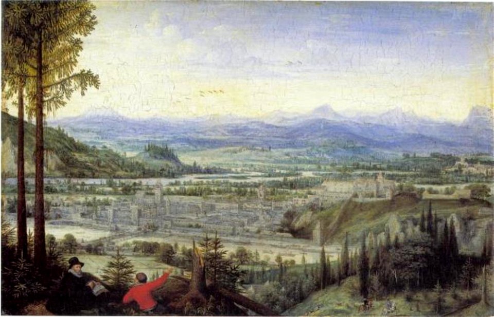 Lucas van Valckenborch - Landschap met tekendende kunstenaar op de voorgrond - 158 - Städel Museum