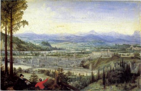 Lucas van Valckenborch - Landschap met tekendende kunstenaar op de voorgrond - 158 - Städel Museum