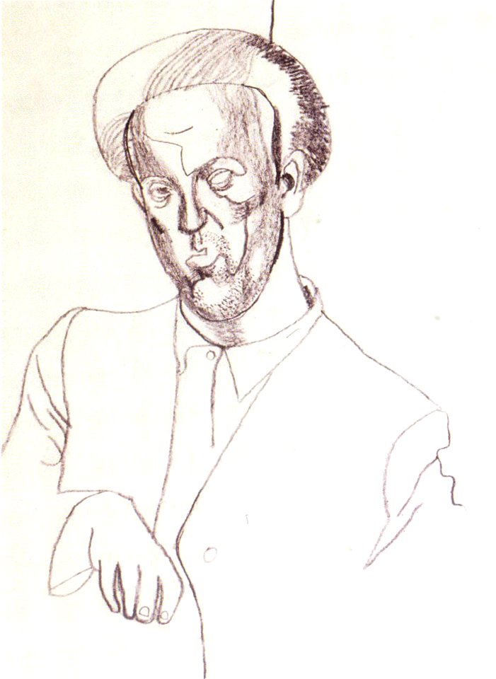Vajda Lajos - 1937 - Borostás önarckép