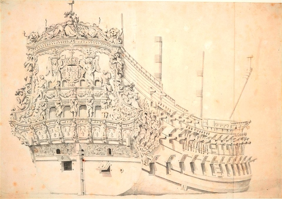 Vaisseau français à deux ponts construit en Hollande dans les années 1660
