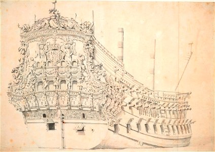 Vaisseau français à deux ponts construit en Hollande dans les années 1660