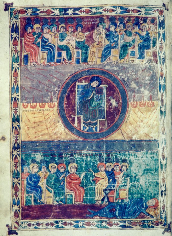Valcavado Beatus f. 076v - Vision of throne