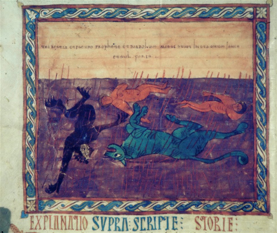 Valcavado Beatus f. 179v - Lake of fire