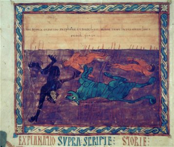 Valcavado Beatus f. 179v - Lake of fire