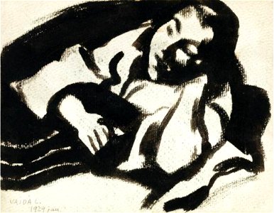 Vajda Lajos - 1929 - Pihenő lány
