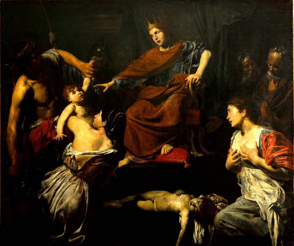 Valentin de Boulogne, Judgment of Solomon 02