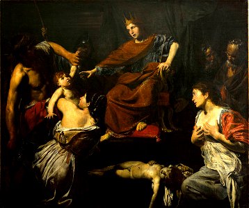 Valentin de Boulogne, Judgment of Solomon 02. Free illustration for personal and commercial use.