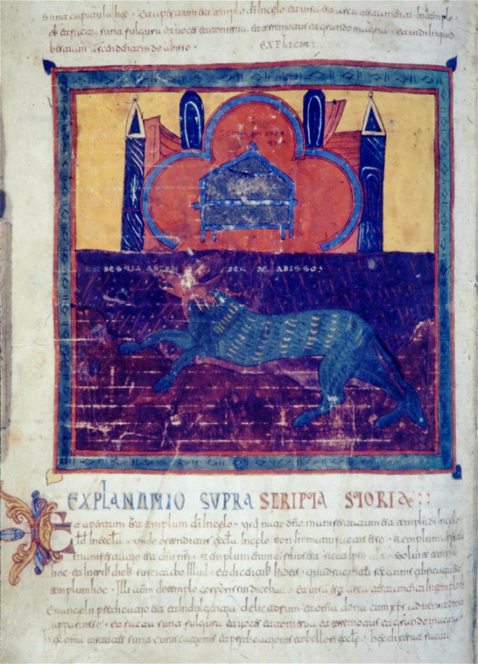 Valcavado Beatus f. 129v - Temple with the Ark of the Testimony