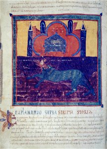 Valcavado Beatus f. 129v - Temple with the Ark of the Testimony