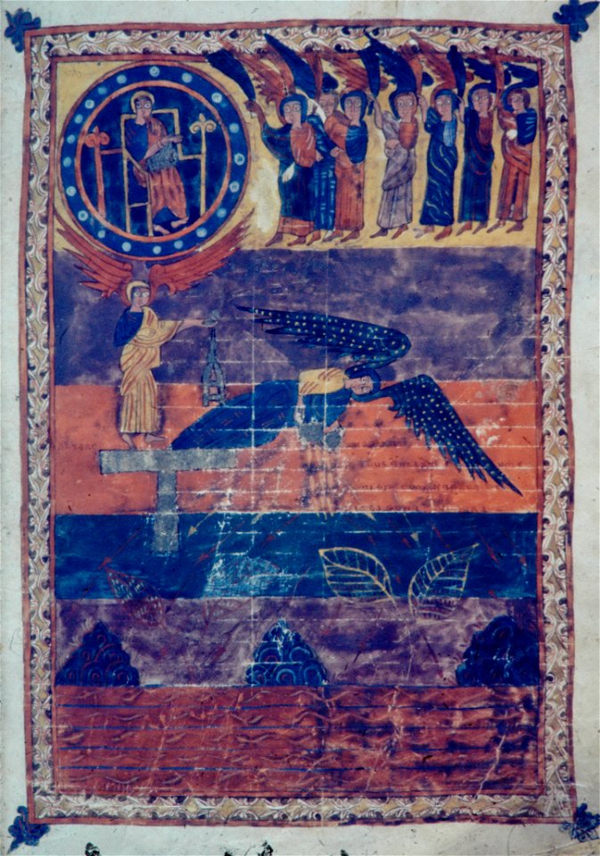 Valcavado Beatus f. 113r - Seven trumpets