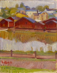 Valle Rosenberg - Ranta-aittoja Porvoosta - A III 2410 - Finnish National Gallery