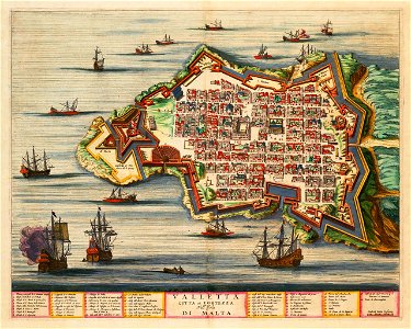 Valletta Citta et Fortezza Nell'Isola di Malta, 1663