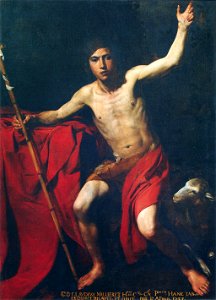 Valentin de Boulogne - Saint Jean-Baptiste, huile sur toile 178 x 133 cm, Saint-Jean-de-Maurienne, cathédrale Saint-Jean
