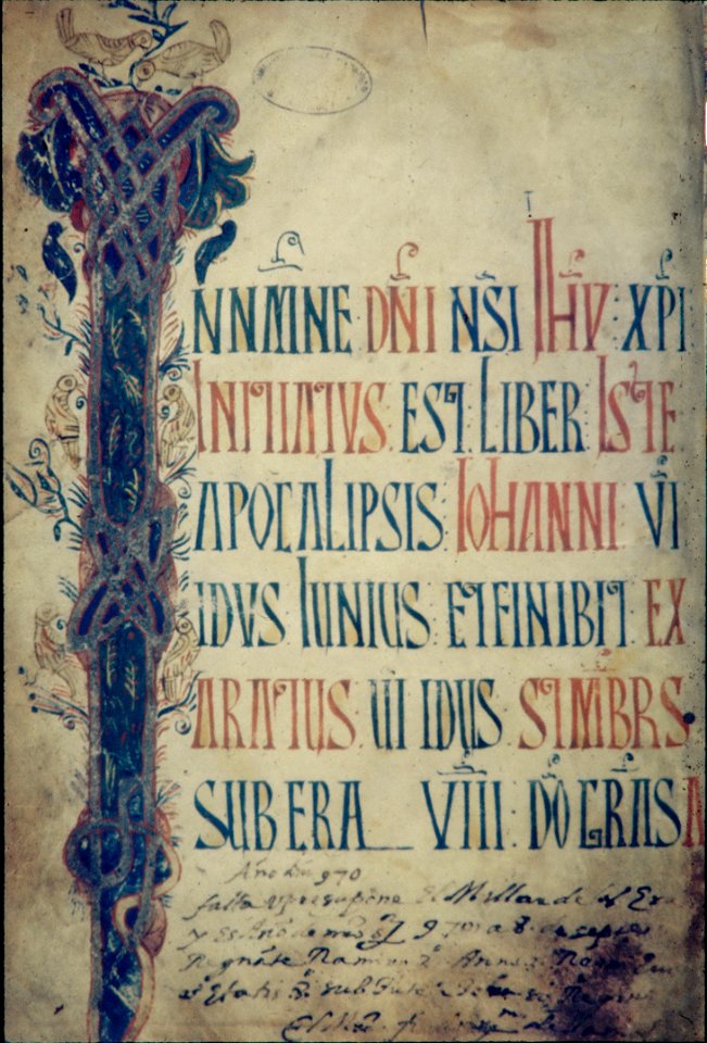 Valcavado Beatus f. 003v - Incipit