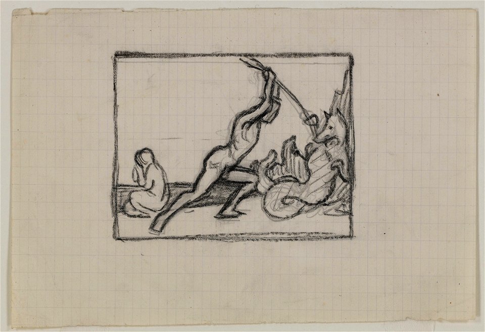 Vallotton - Etude pour Persée tuant le dragon, vers 1910, 1979-0144