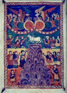 Valcavado Beatus f. 145v - Lamb at Sion